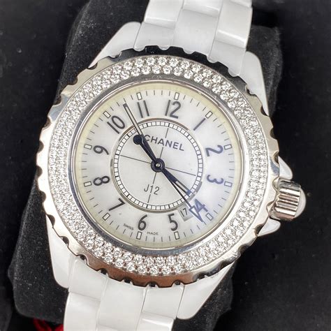 chanel j12 ceramic factory diamond bezel ladies|Chanel new j12 watch price.